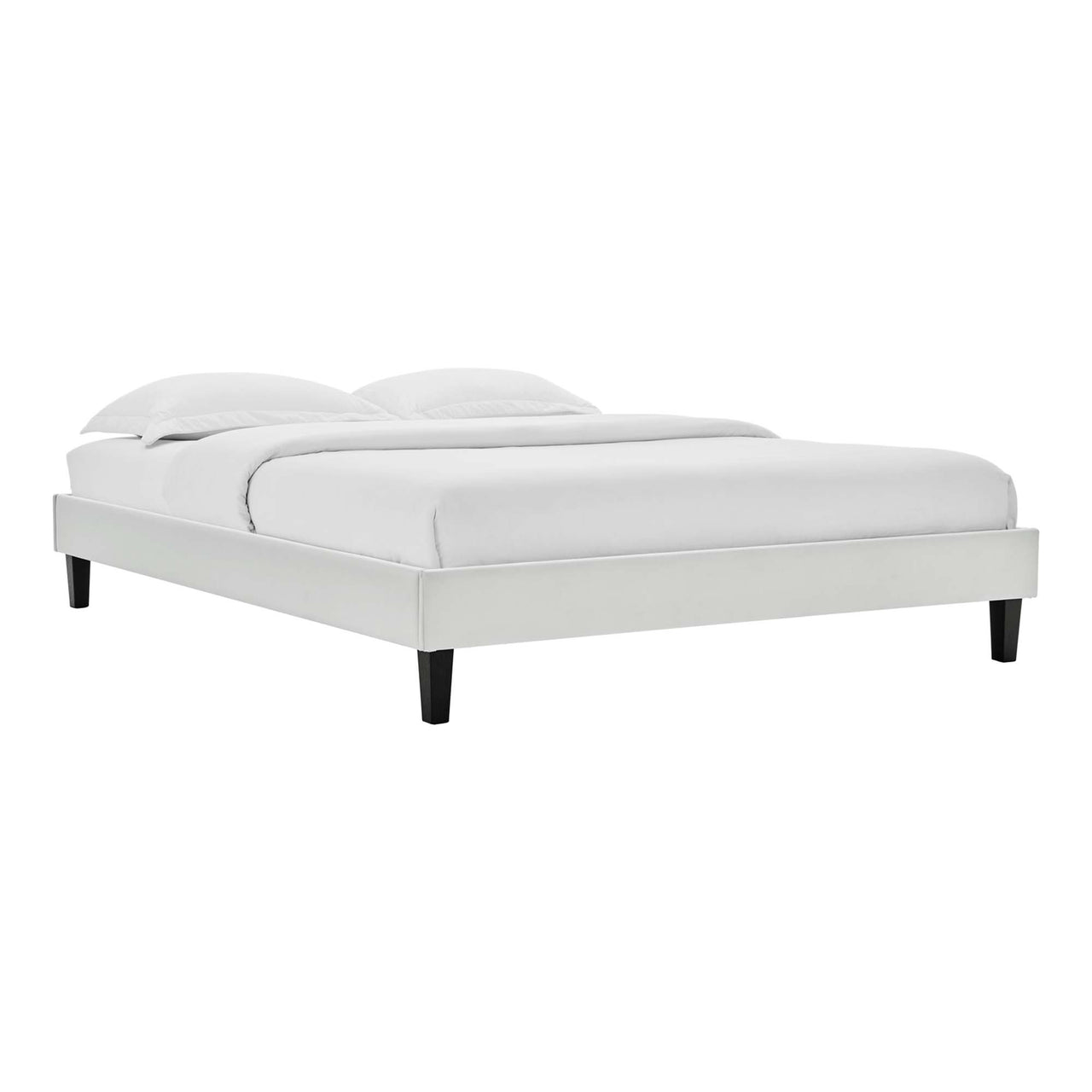 Dusk Upholstered Velvet Twin Bed, Light Gray