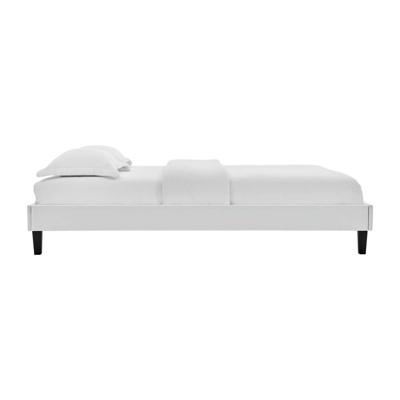 Dusk Upholstered Velvet Twin Bed, Light Gray