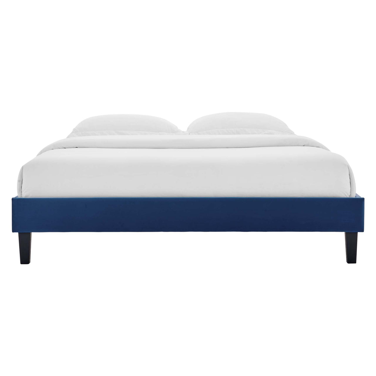 Sloane Velvet King Platform Bed Frame, Navy