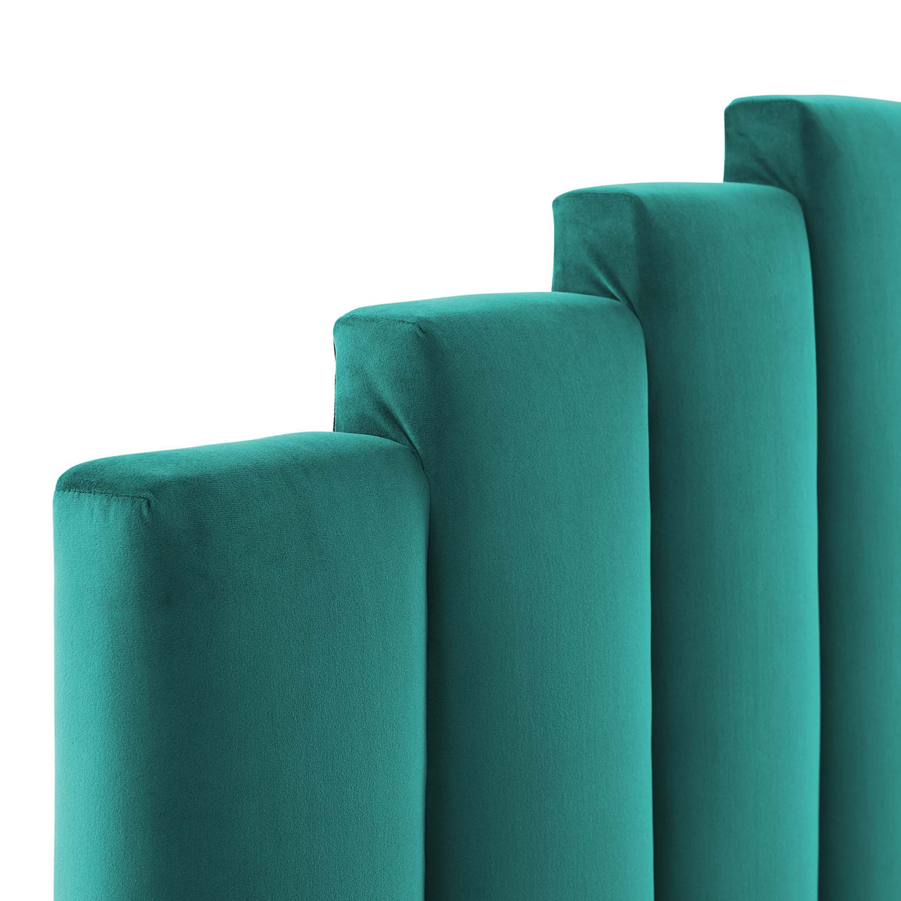 Vellara Upholstered Velvet Full | Queen Headboard, Teal