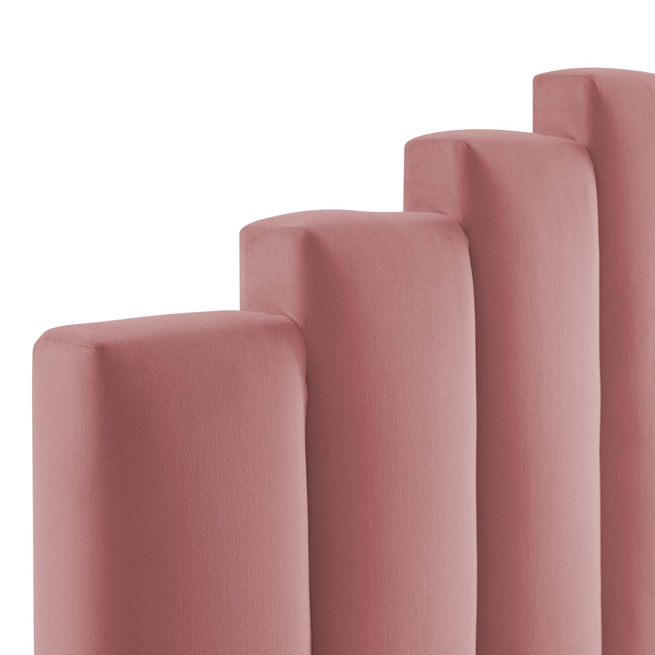 Vellara Upholstered Velvet King | California King Headboard, Dusty Rose