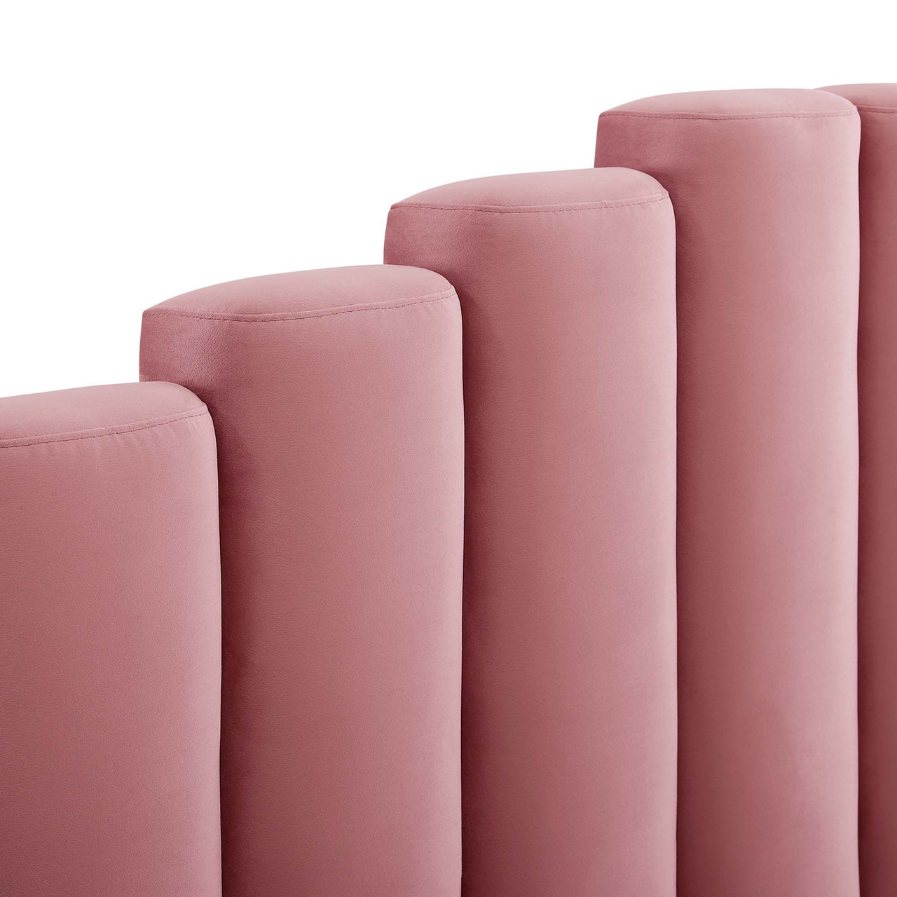 Ascension Upholstered Velvet Queen Platform Bed, Dusty Rose