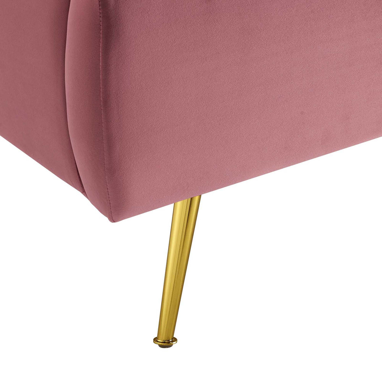Peacock Upholstered Velvet Bed, Dusty Rose