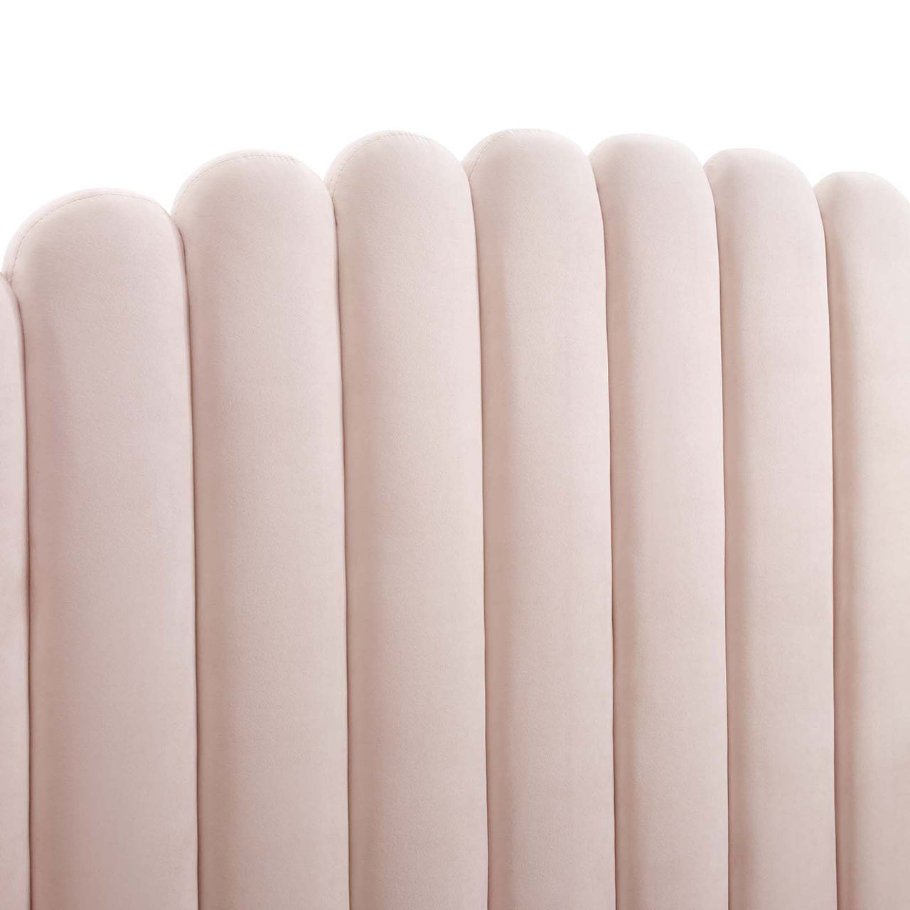 Peacock Upholstered Velvet Bed, Pink