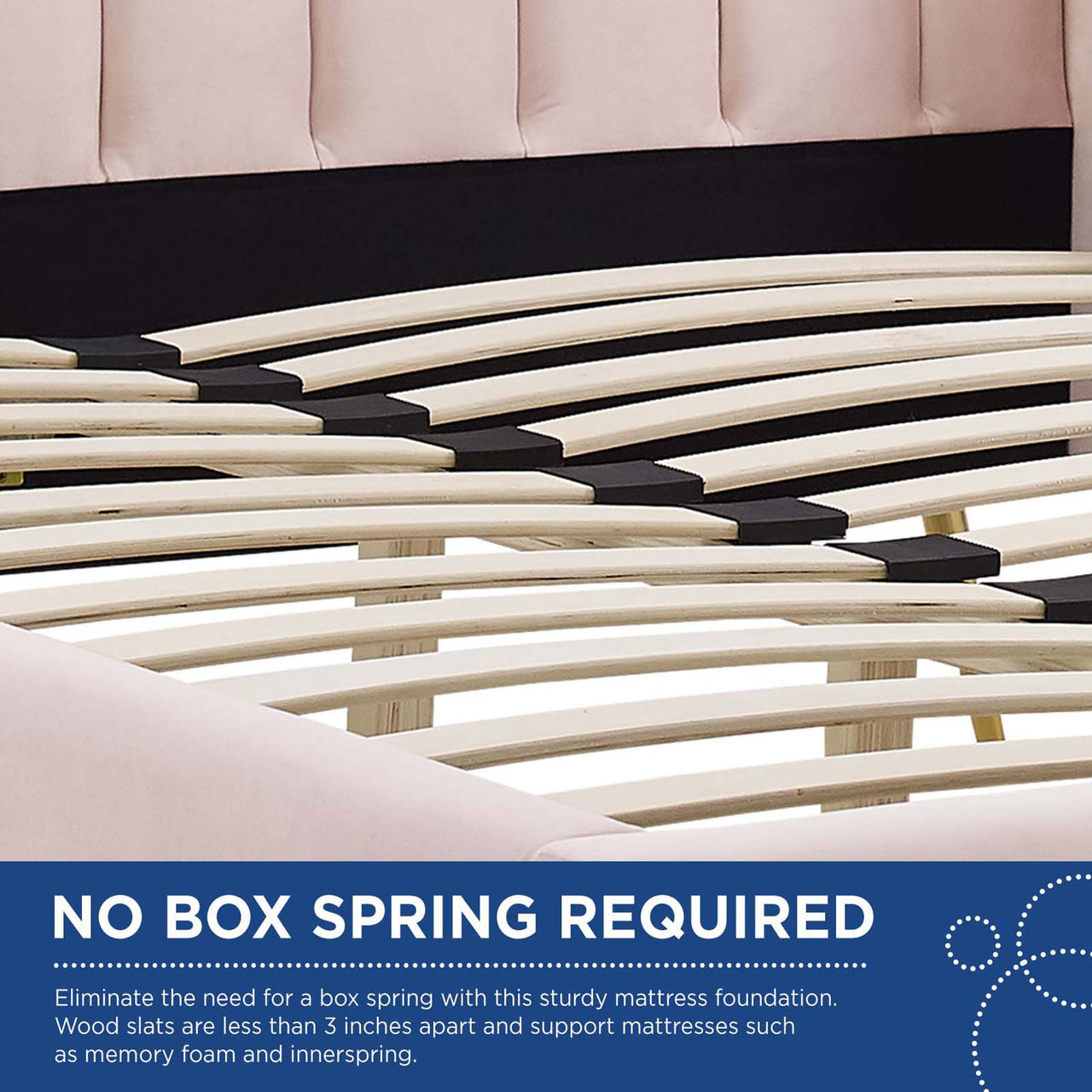 Peacock Upholstered Velvet Bed, Pink