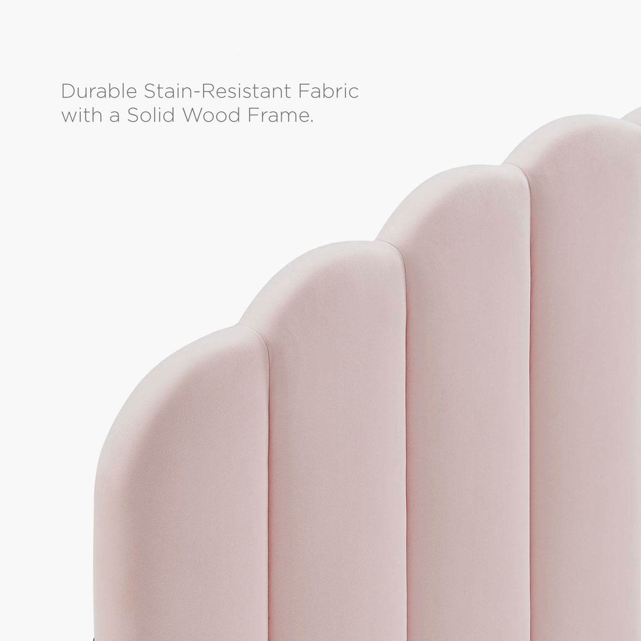 Tiara Velvet Queen Platform Bed, Pink