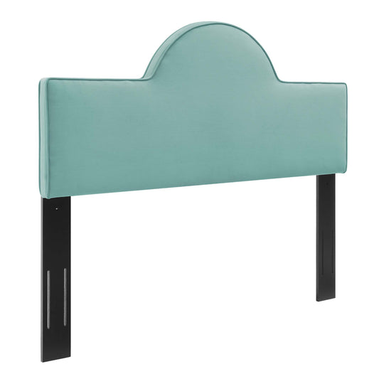 Solene Upholstered Velvet Twin Headboard, Mint