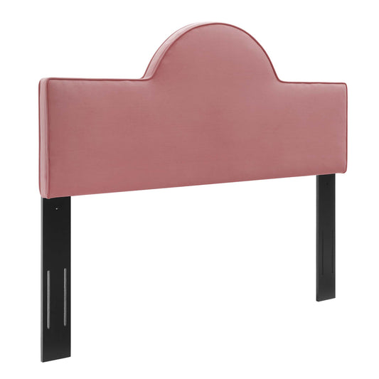 Solene Upholstered Velvet Full | Queen Headboard, Dusty Rose