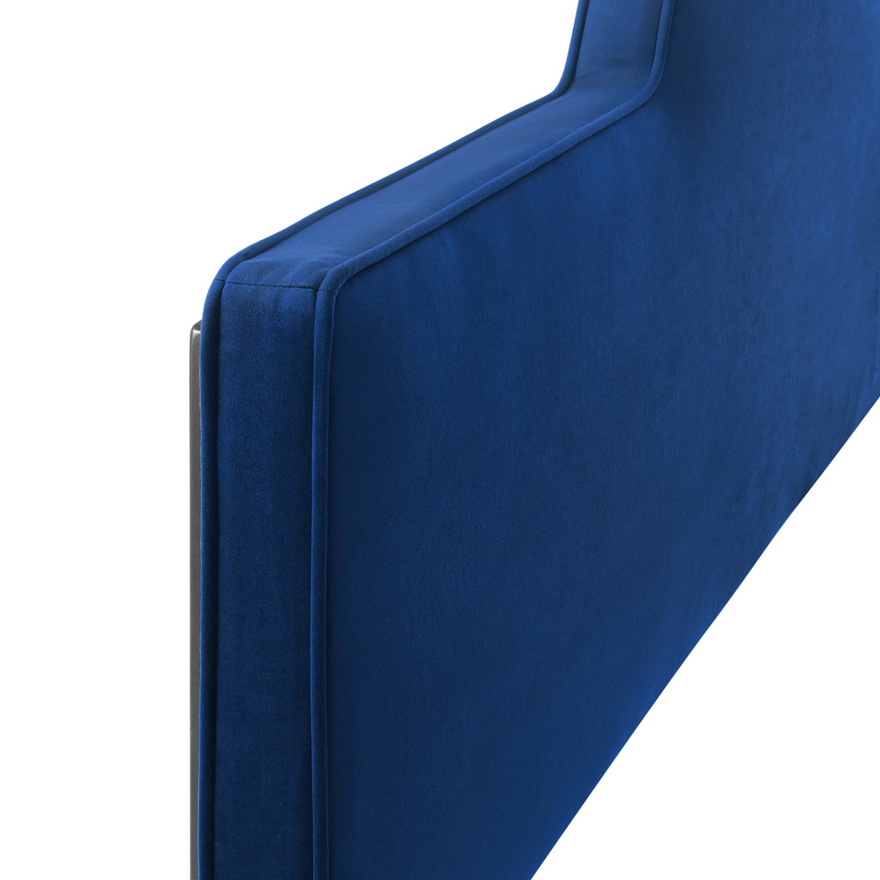 Solene Upholstered Velvet Full | Queen Headboard, Navy