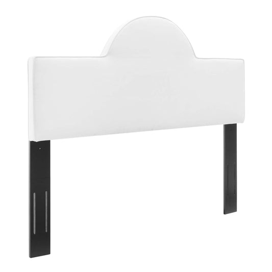Solene Upholstered Velvet King | California King Headboard, White