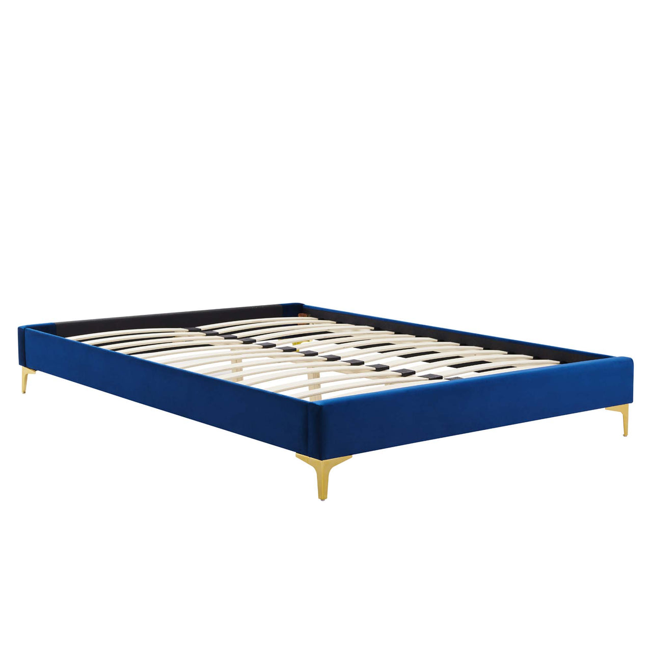 Valour Velvet Full Bed Frame, Navy
