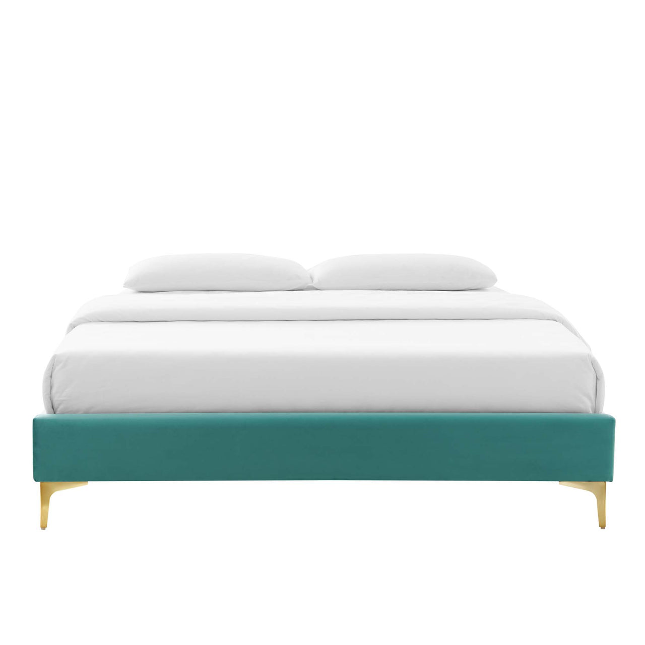 Twilight Upholstered Velvet King Bed, Teal