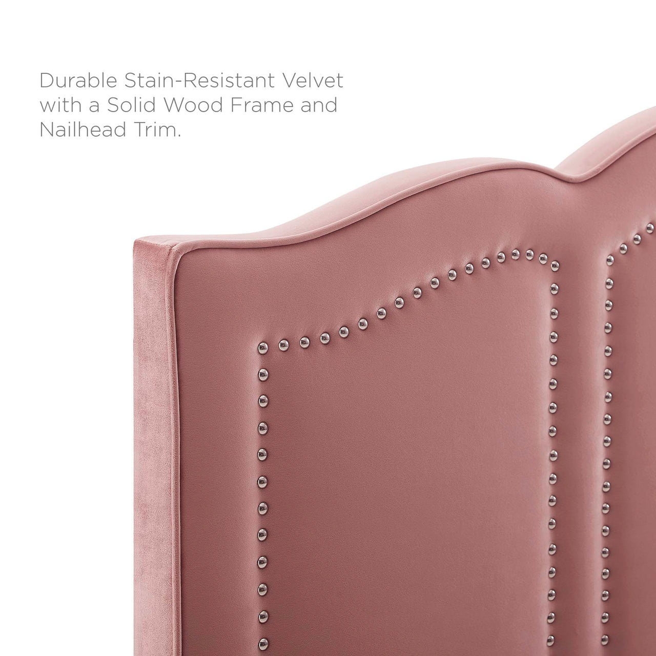 Celiora Velvet King | California King Headboard, Dusty Rose