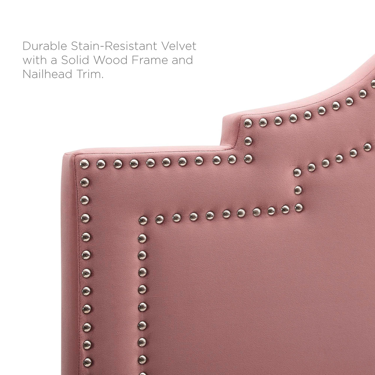 Sevoria Velvet King | California King Headboard, Dusty Rose