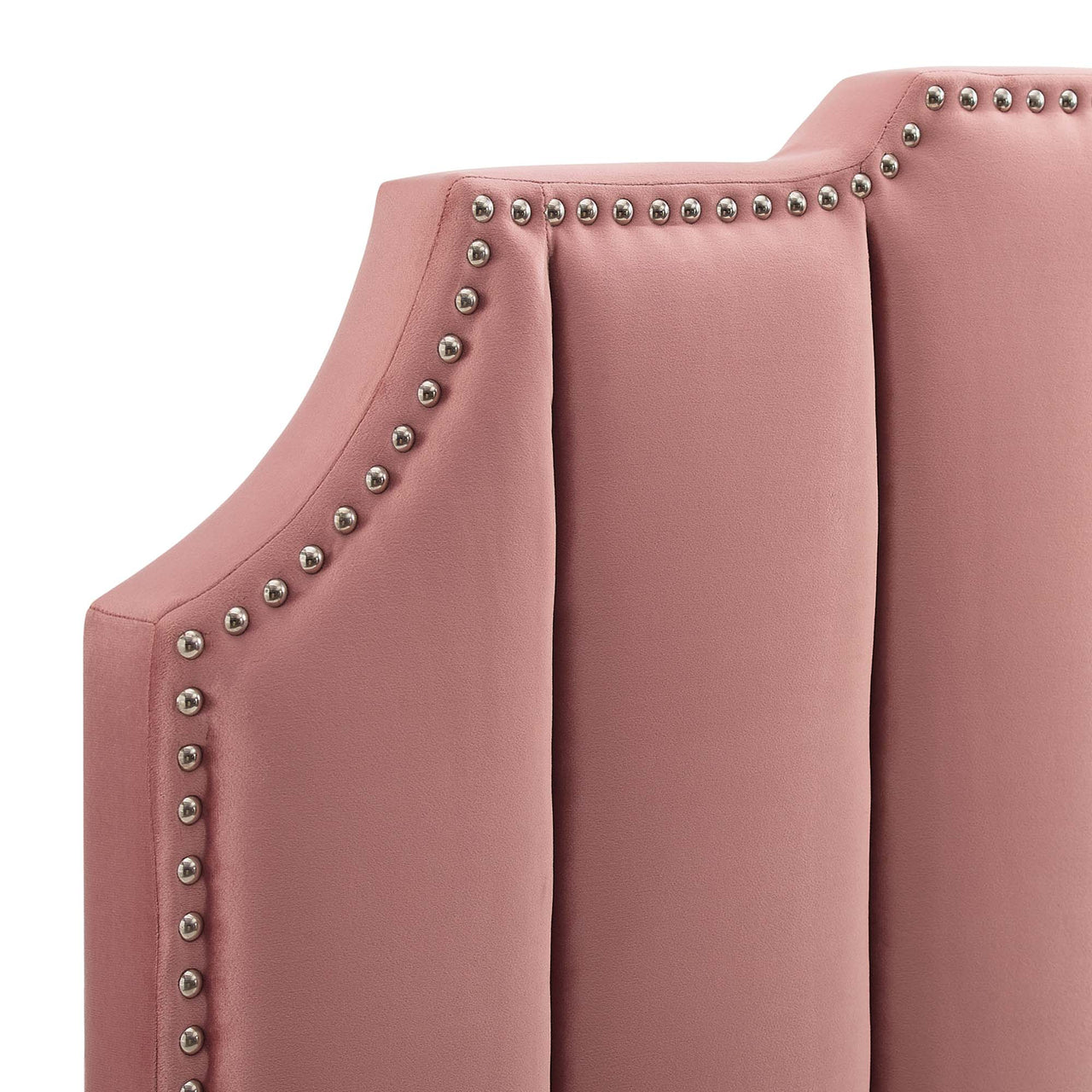 Lumyra Upholstered Velvet King | California King Headboard, Dusty Rose