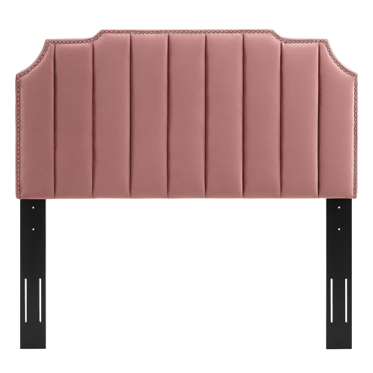 Lumyra Upholstered Velvet King | California King Headboard, Dusty Rose