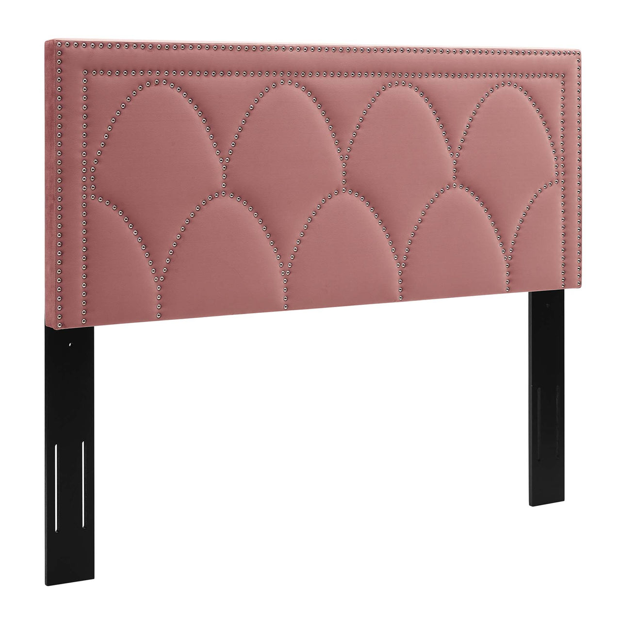 Amphitrite Upholstered Velvet King | California King Headboard, Dusty Rose