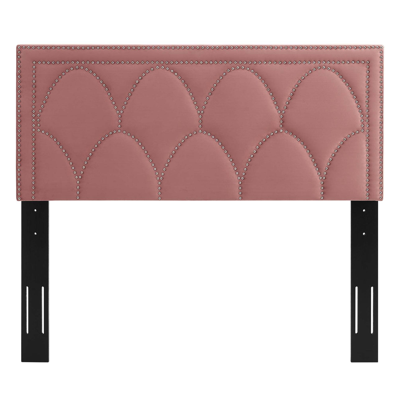 Amphitrite Upholstered Velvet King | California King Headboard, Dusty Rose