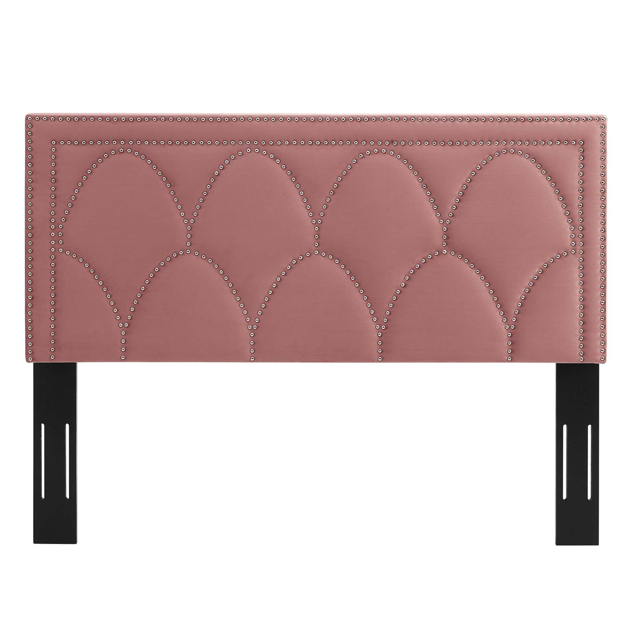 Amphitrite Upholstered Velvet King | California King Headboard, Dusty Rose