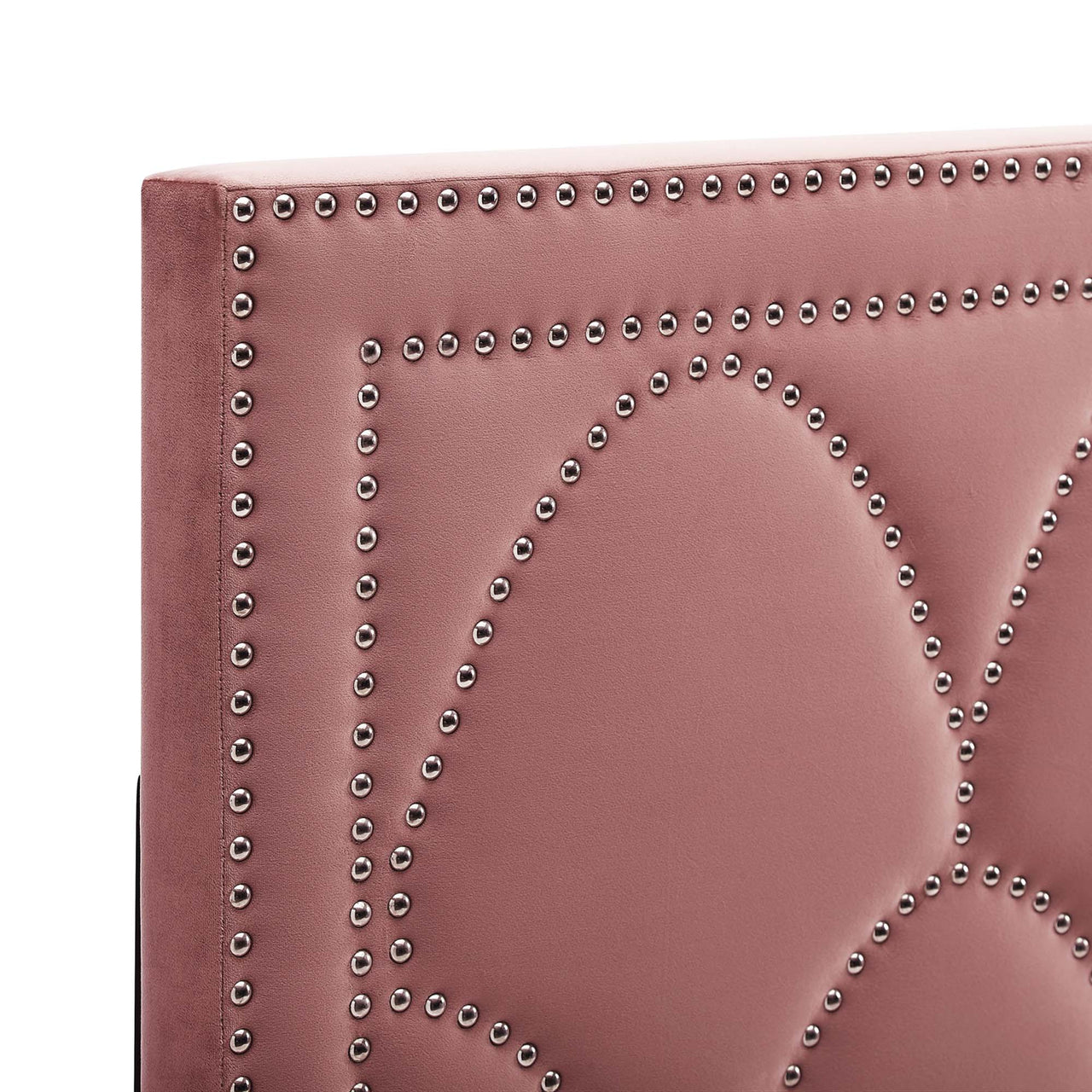 Amphitrite Upholstered Velvet King | California King Headboard, Dusty Rose