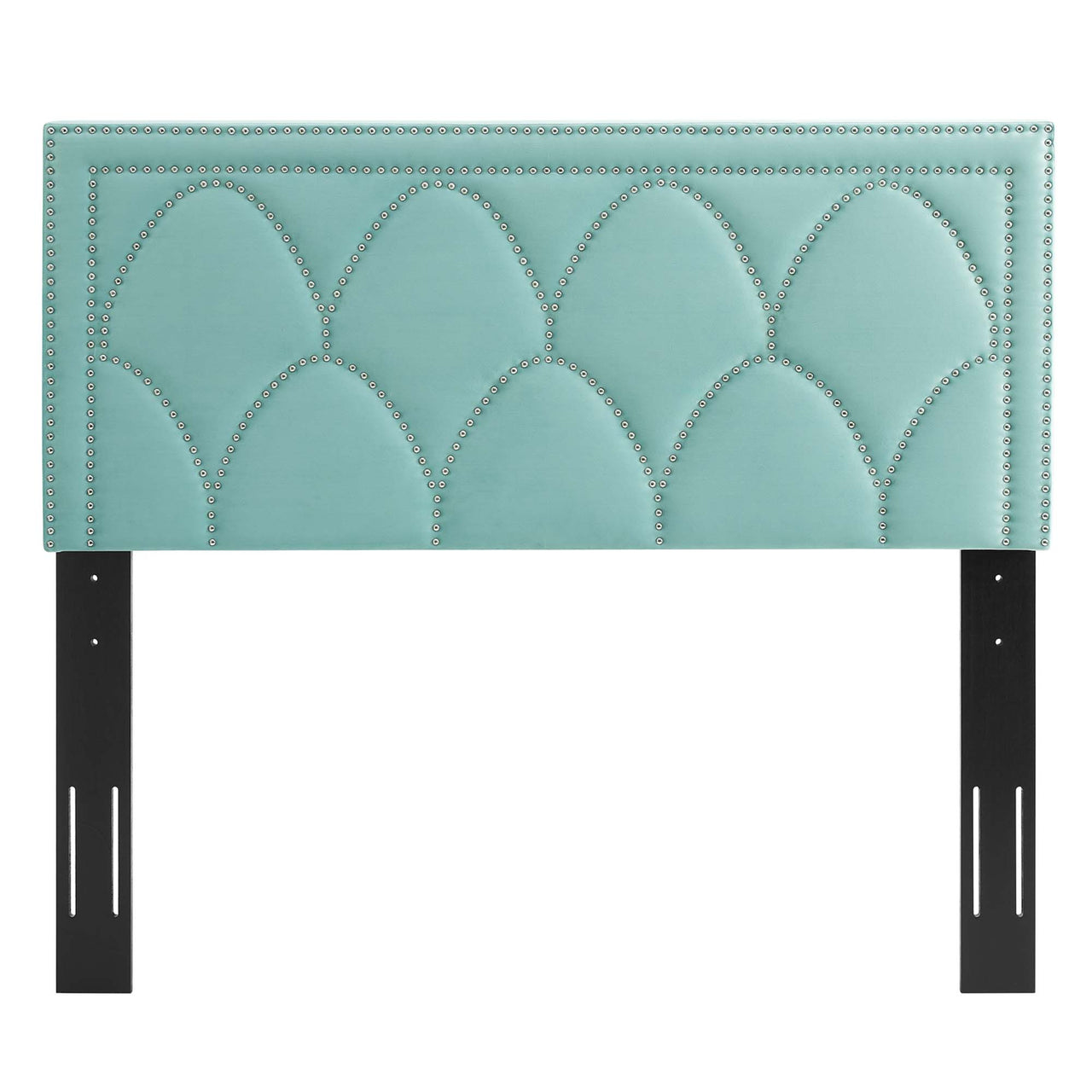Amphitrite Upholstered Velvet King | California King Headboard, Mint