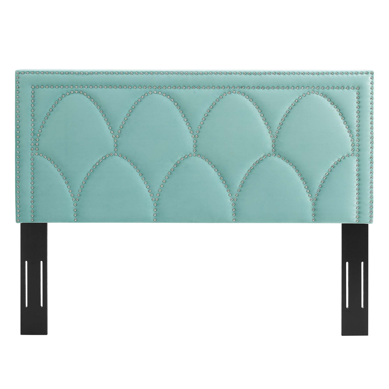 Amphitrite Upholstered Velvet King | California King Headboard, Mint