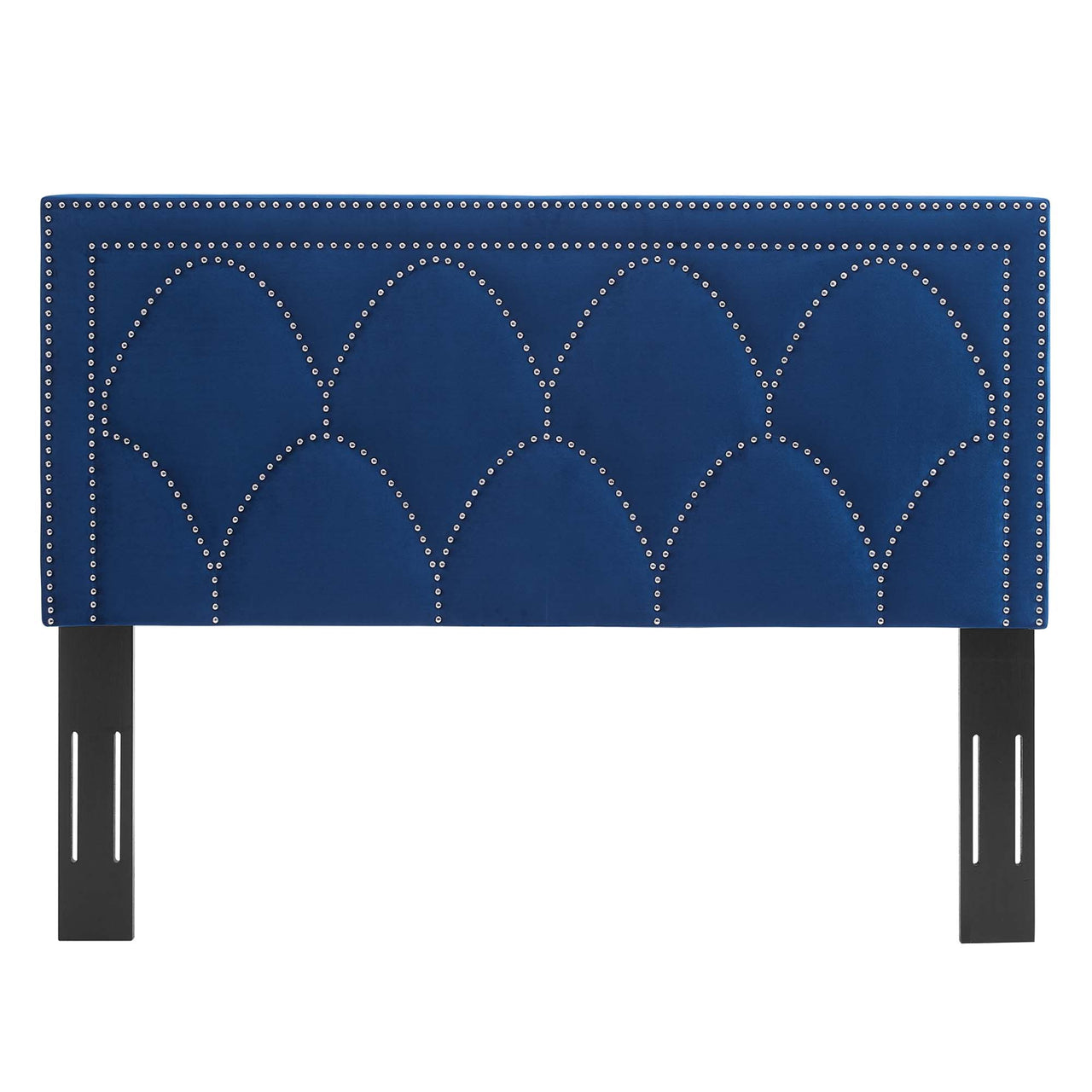 Amphitrite Upholstered Velvet King | California King Headboard, Navy