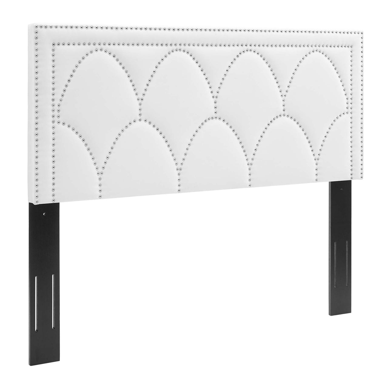 Amphitrite Upholstered Velvet King | California King Headboard, White
