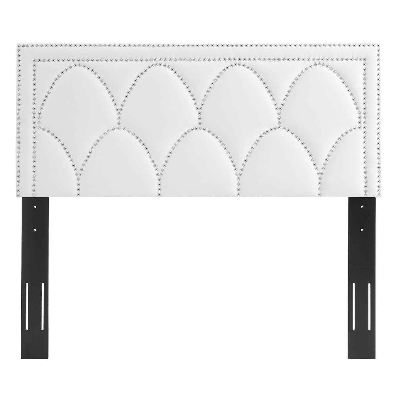 Amphitrite Upholstered Velvet King | California King Headboard, White
