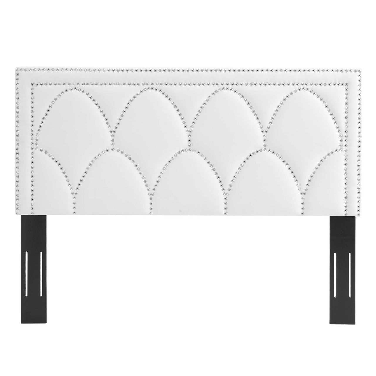Amphitrite Upholstered Velvet King | California King Headboard, White