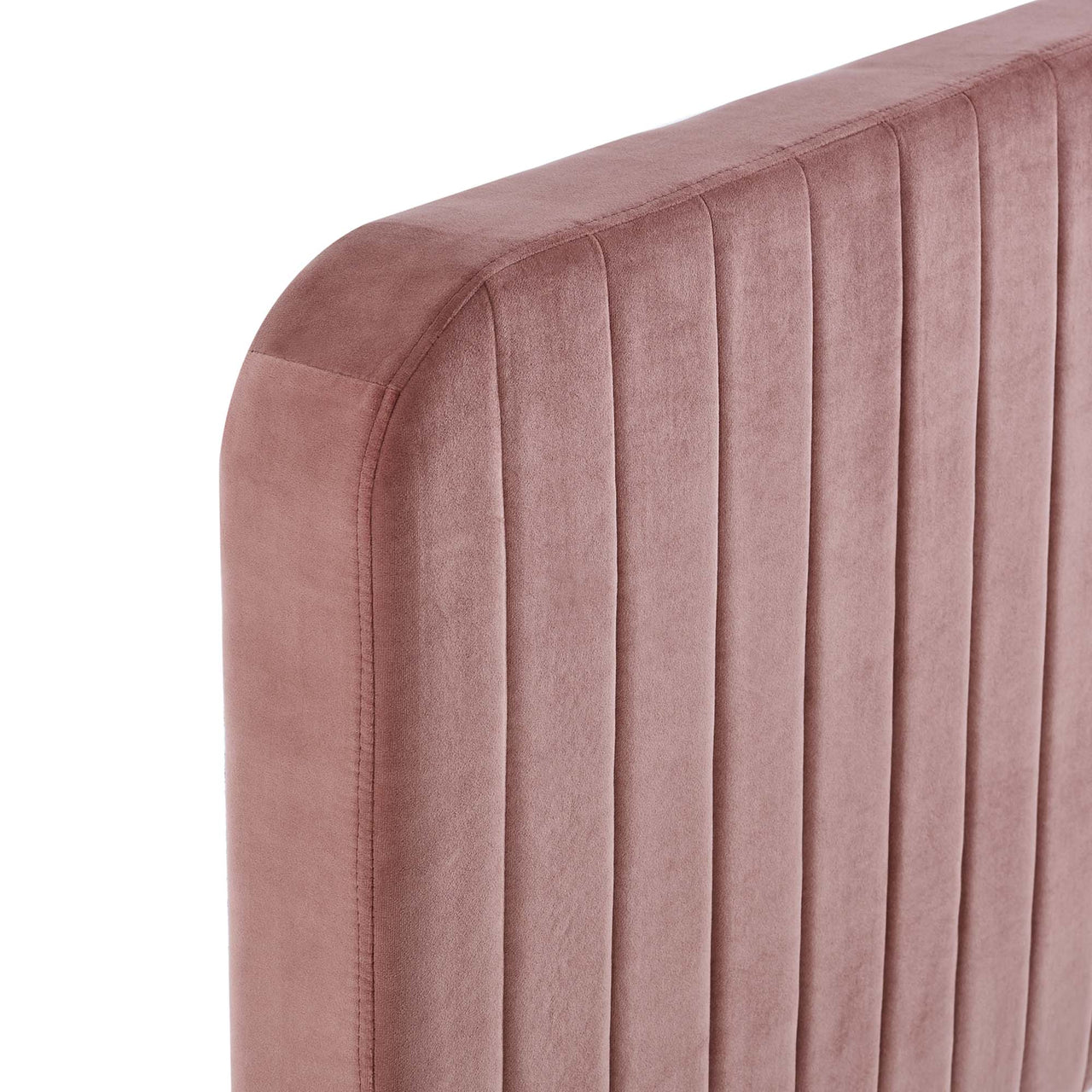 Heavenly Velvet King Bed, Dusty Rose