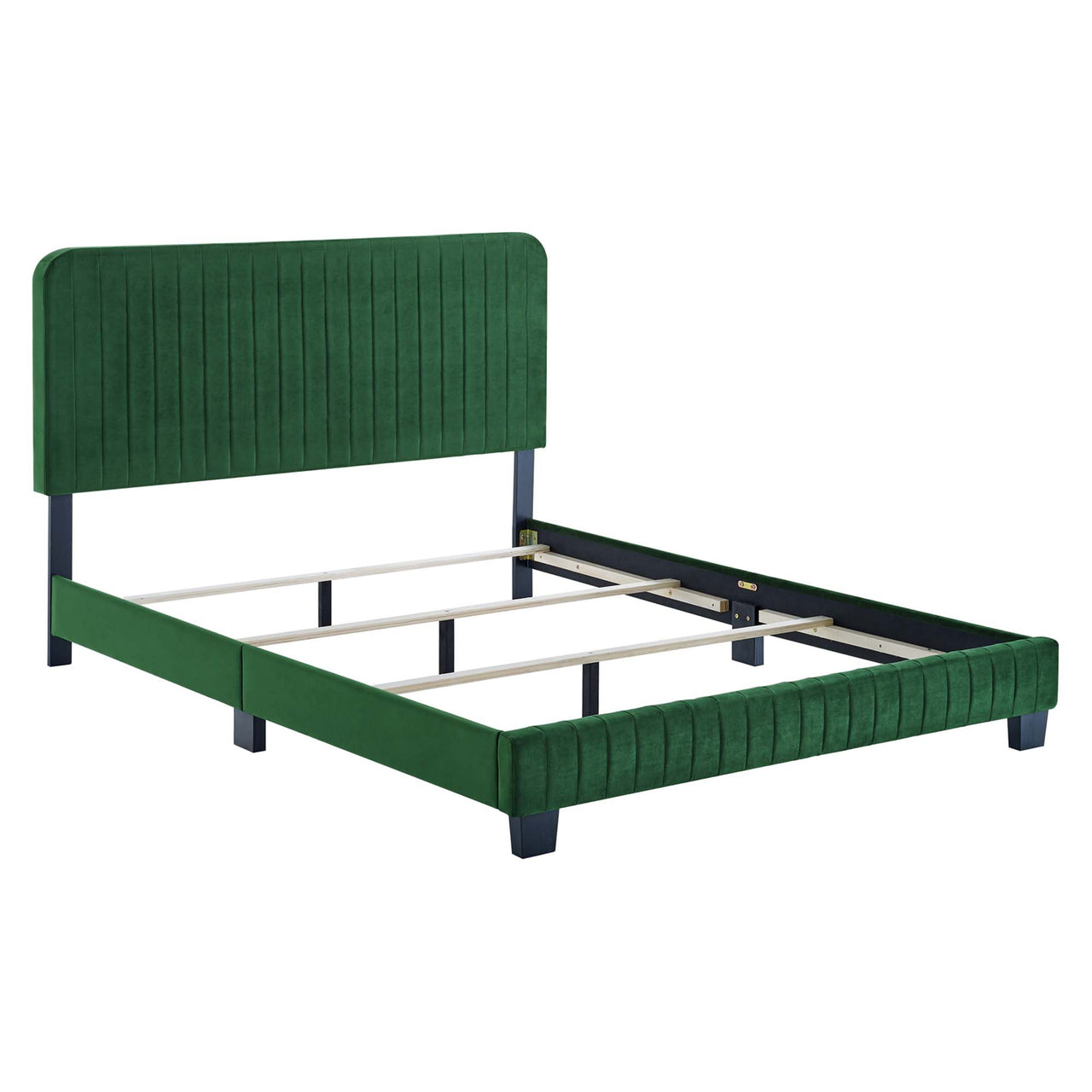 Heavenly Velvet King Bed, Emerald