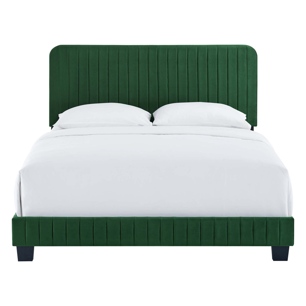 Heavenly Velvet King Bed, Emerald