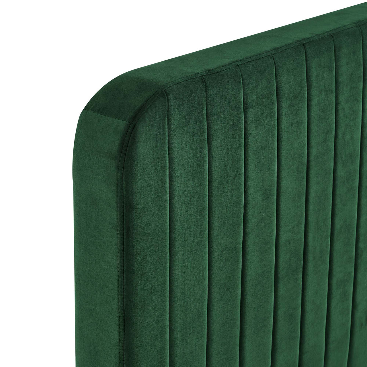 Heavenly Velvet King Platform Bed, Emerald