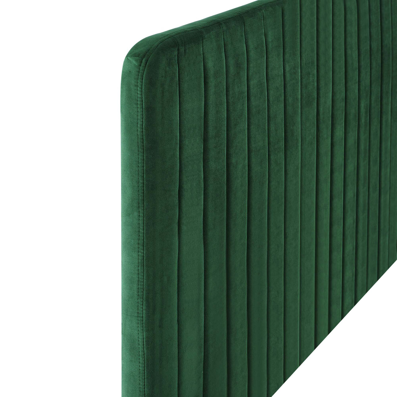 Emara Upholstered Velvet Twin Headboard, Emerald