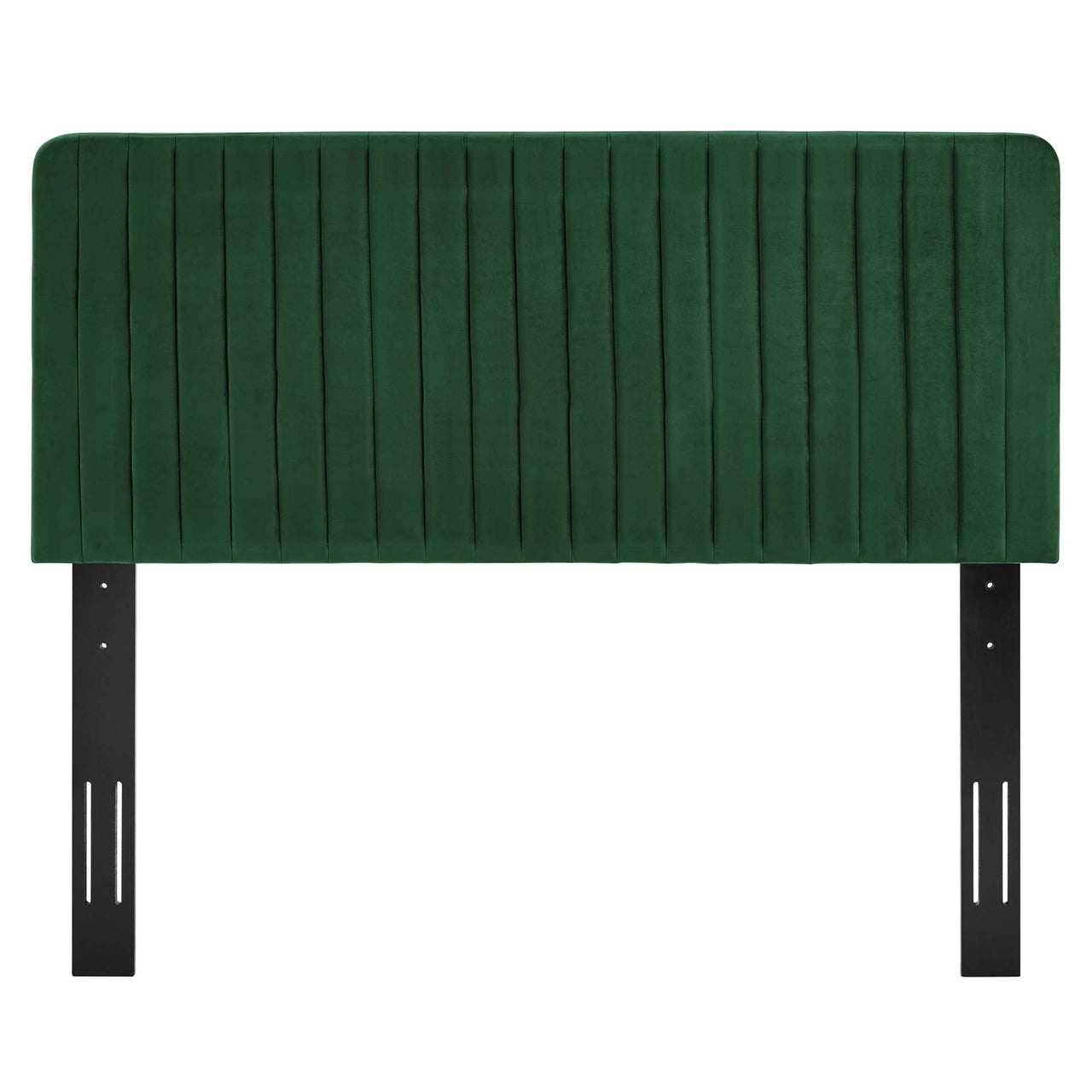 Emara Upholstered Velvet Twin Headboard, Emerald