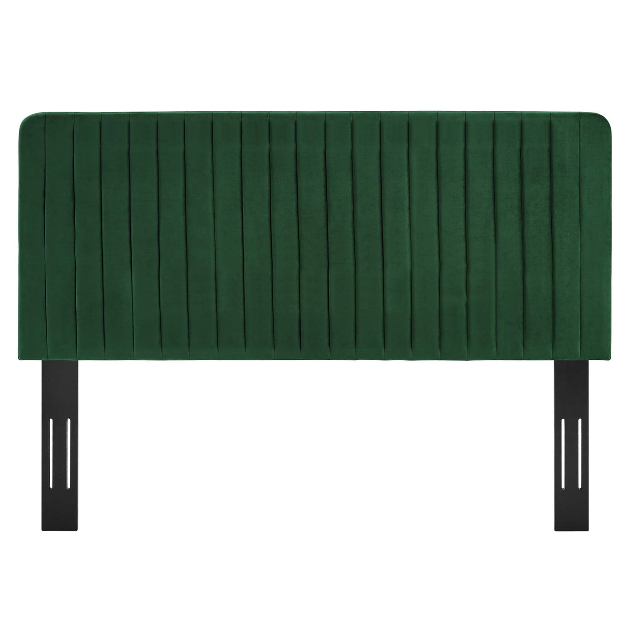 Emara Upholstered Velvet Twin Headboard, Emerald