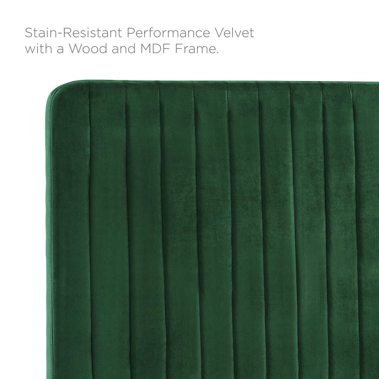 Emara Upholstered Velvet Full | Queen Headboard, Emerald