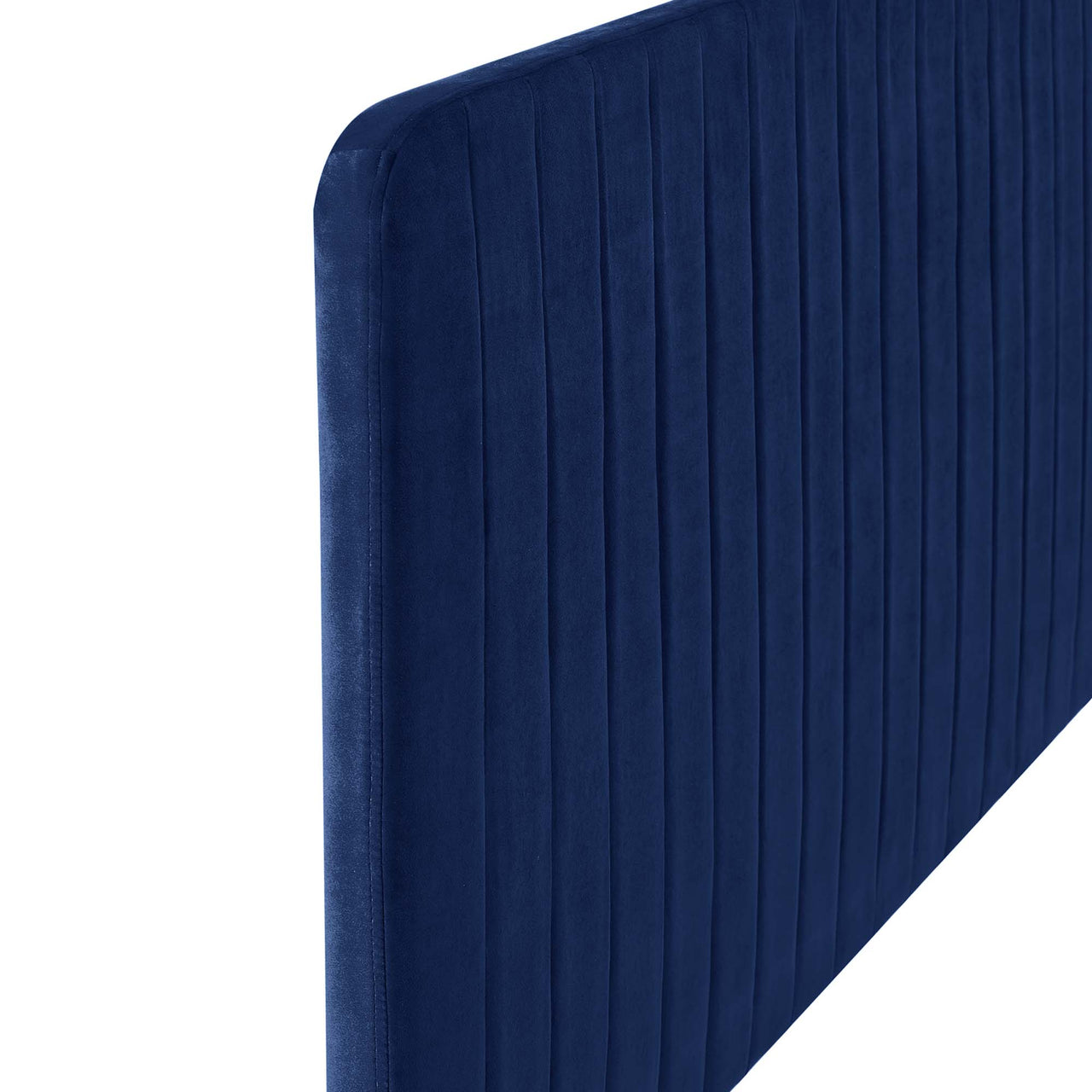 Emara Upholstered Velvet Full | Queen Headboard, Navy