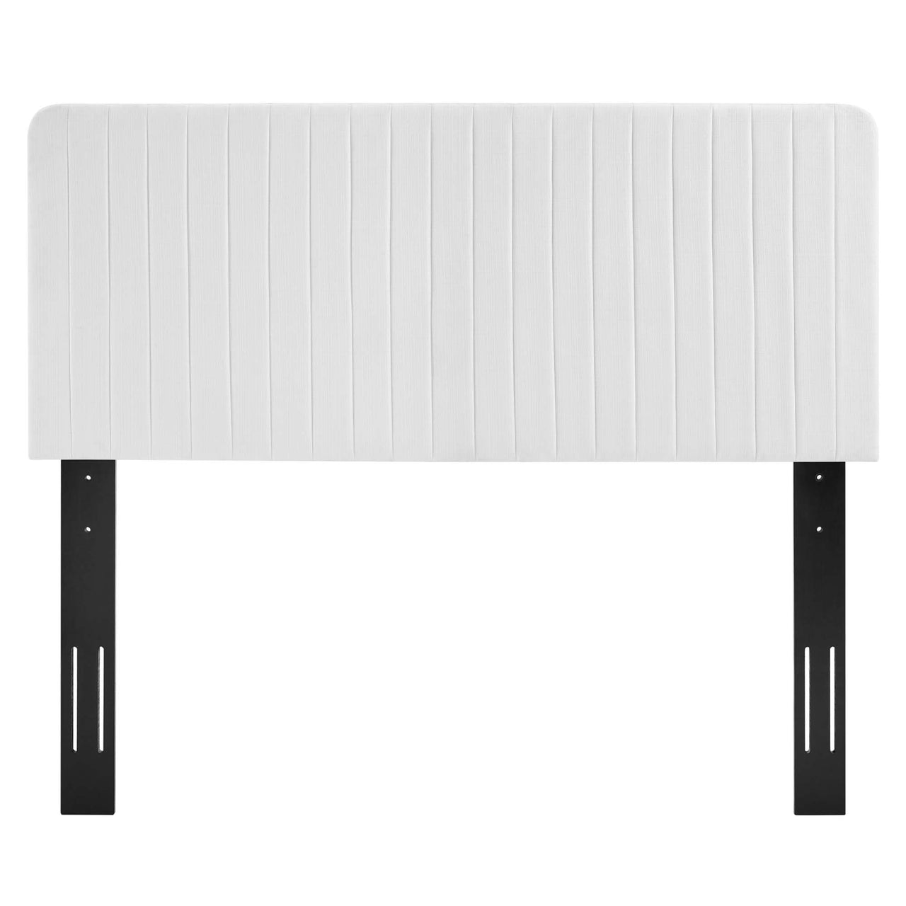 Emara Upholstered Fabric Full | Queen Headboard, White