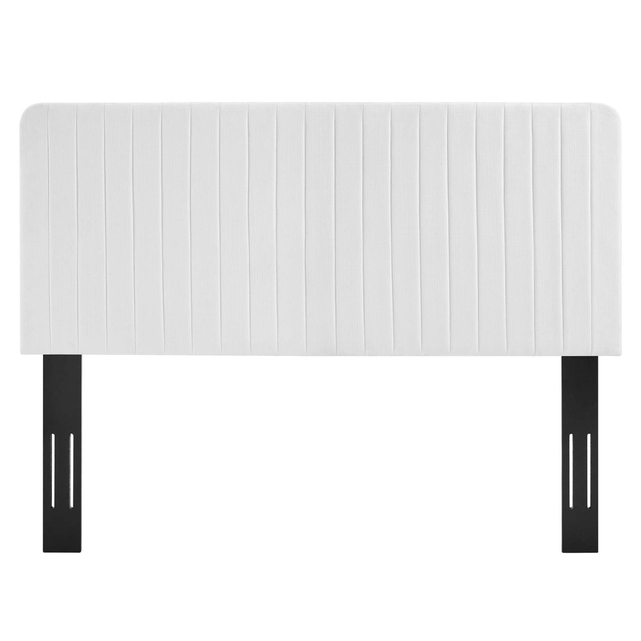 Emara Upholstered Fabric Full | Queen Headboard, White