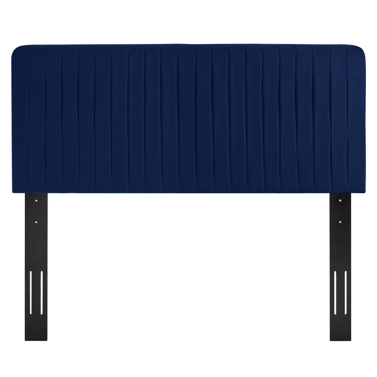 Emara Upholstered Velvet King | California King Headboard, Navy