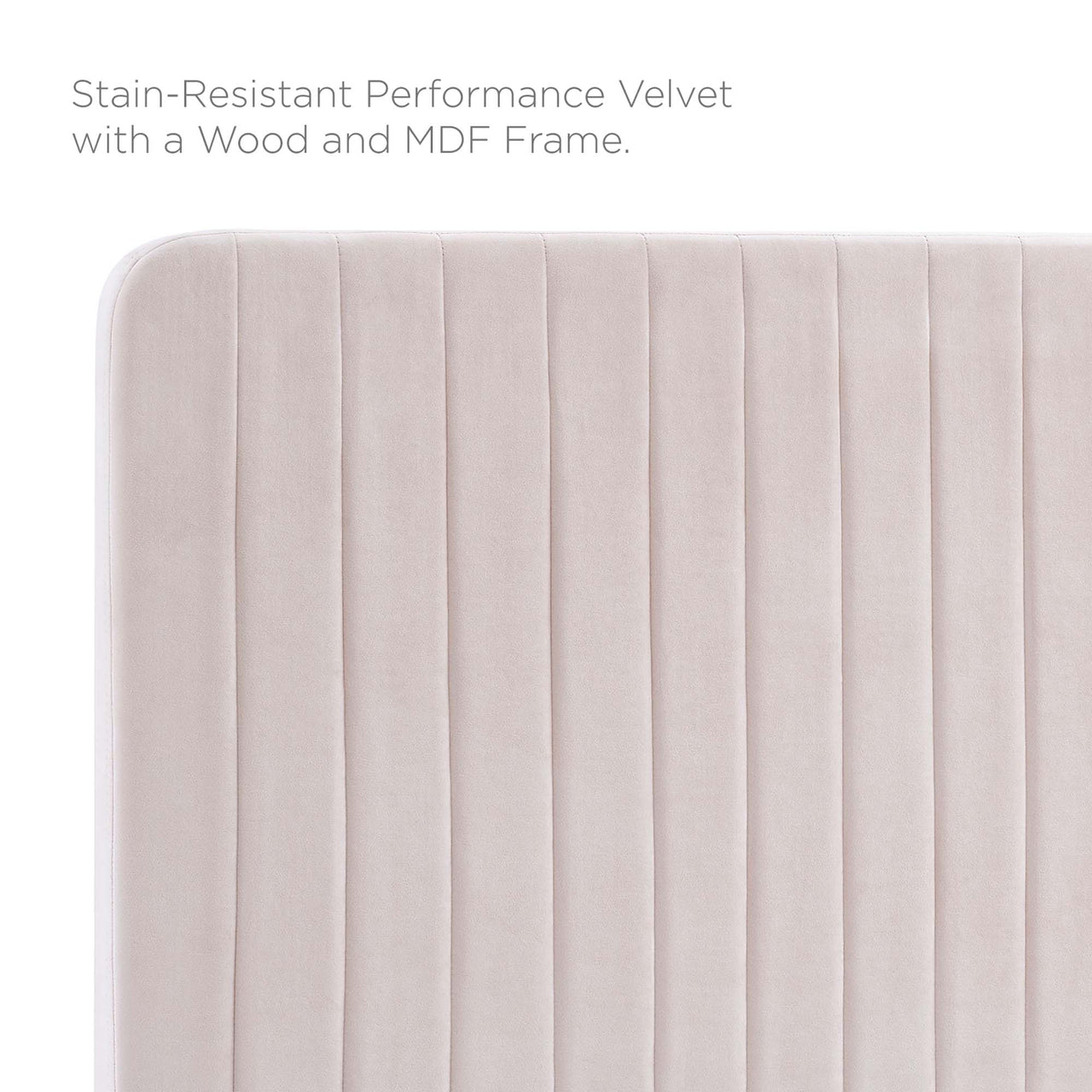 Emara Upholstered Velvet King | California King Headboard, Pink