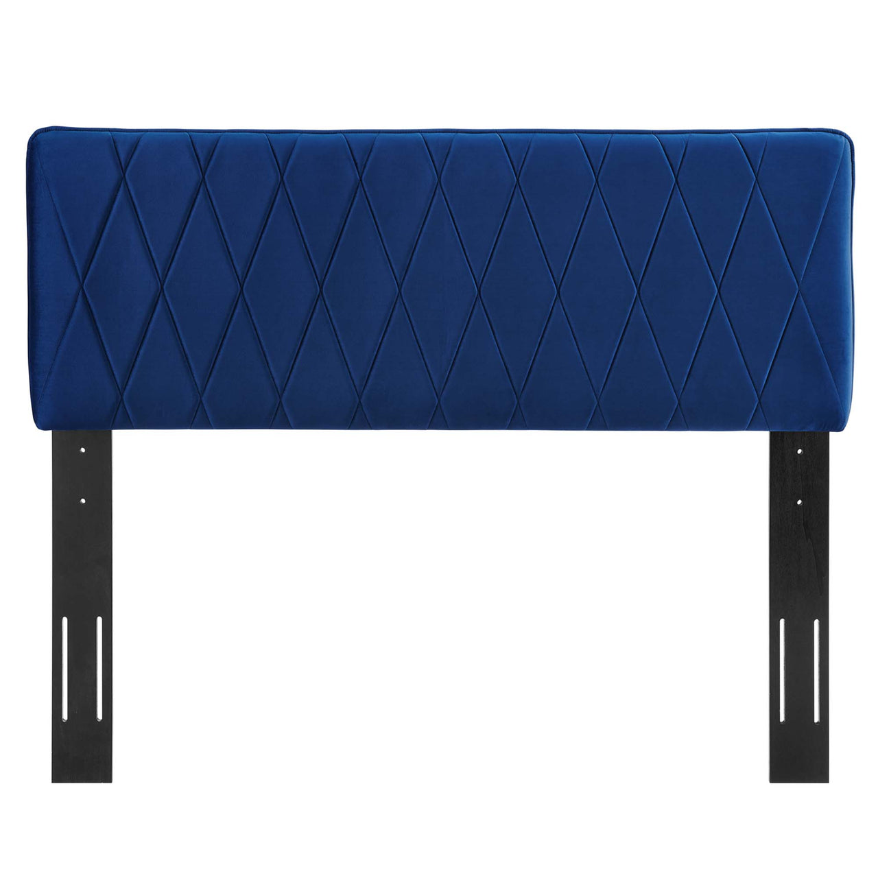 Rynelle Upholstered Velvet King | California King Headboard, Navy