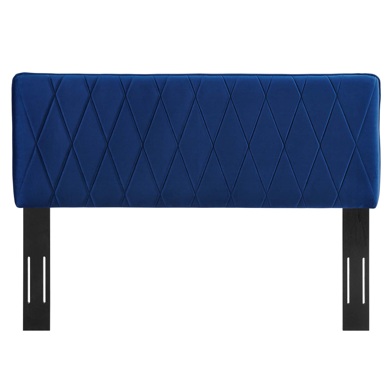 Rynelle Upholstered Velvet King | California King Headboard, Navy