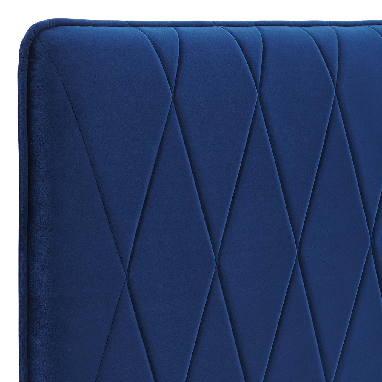 Rynelle Upholstered Velvet King | California King Headboard, Navy
