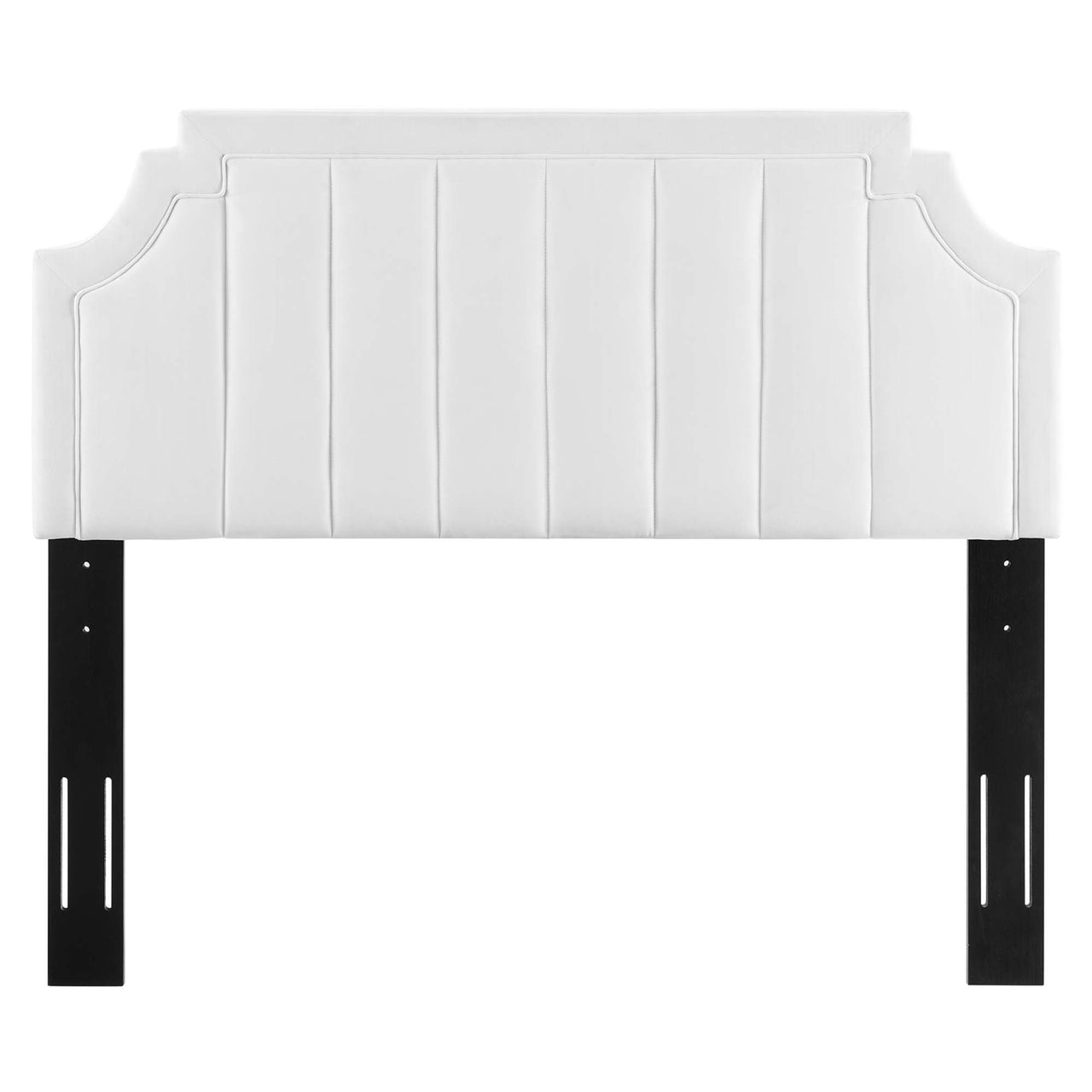 Velena Velvet Full | Queen Headboard, White