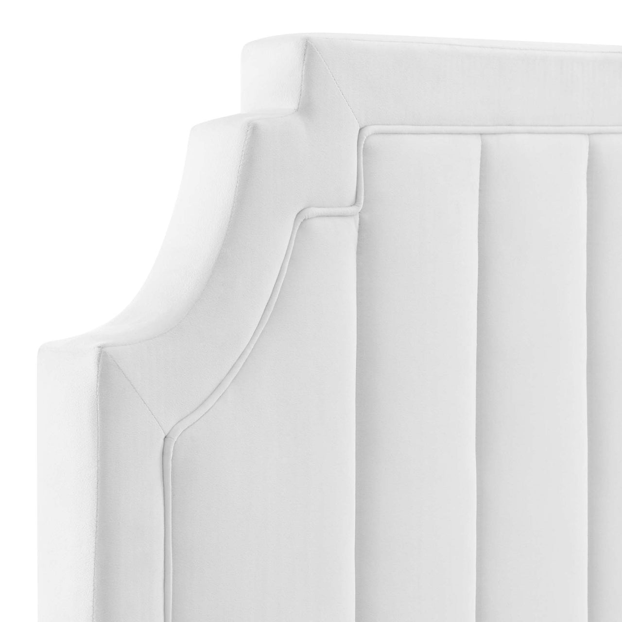 Velena Velvet Full | Queen Headboard, White