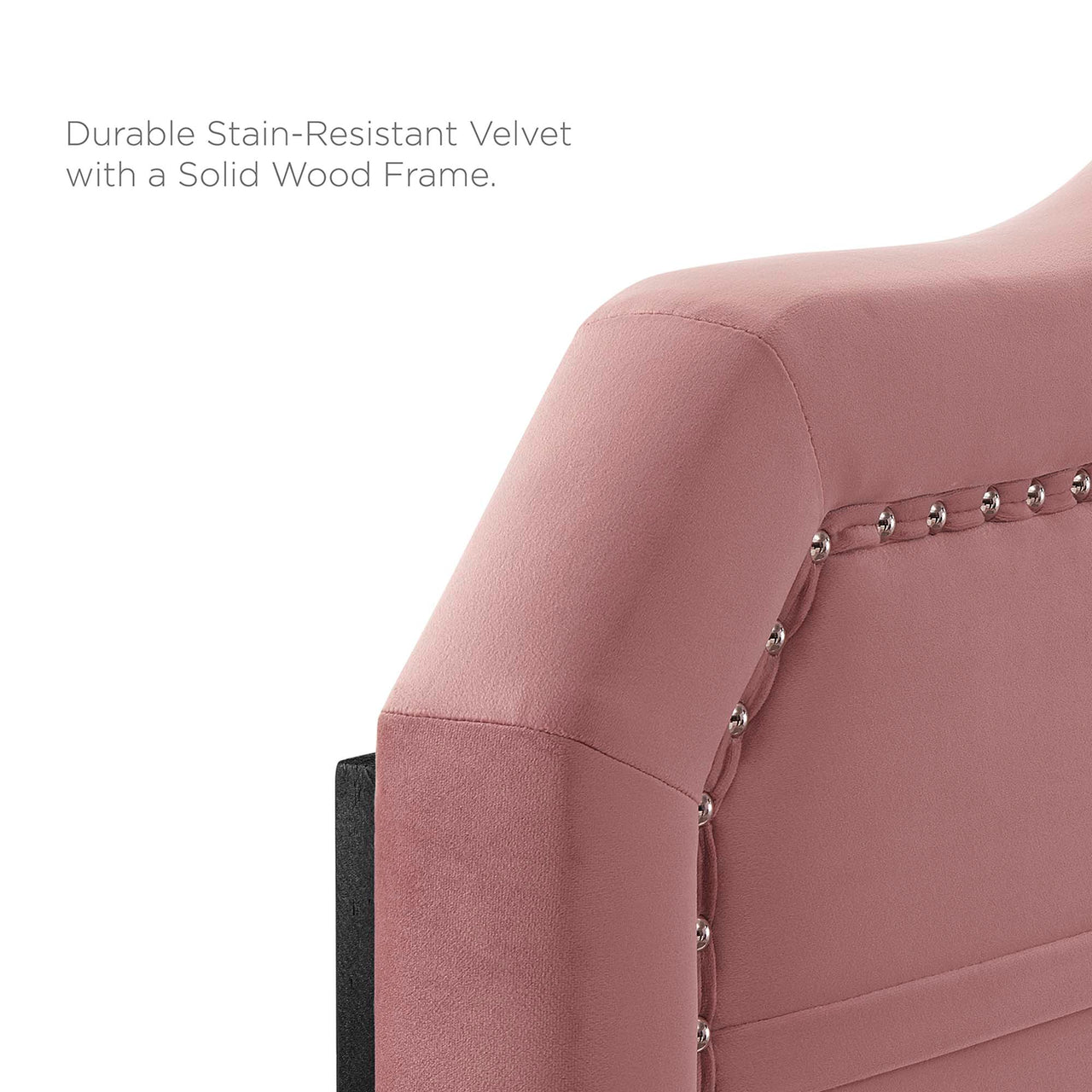 Solenith Velvet King | California King Headboard, Dusty Rose