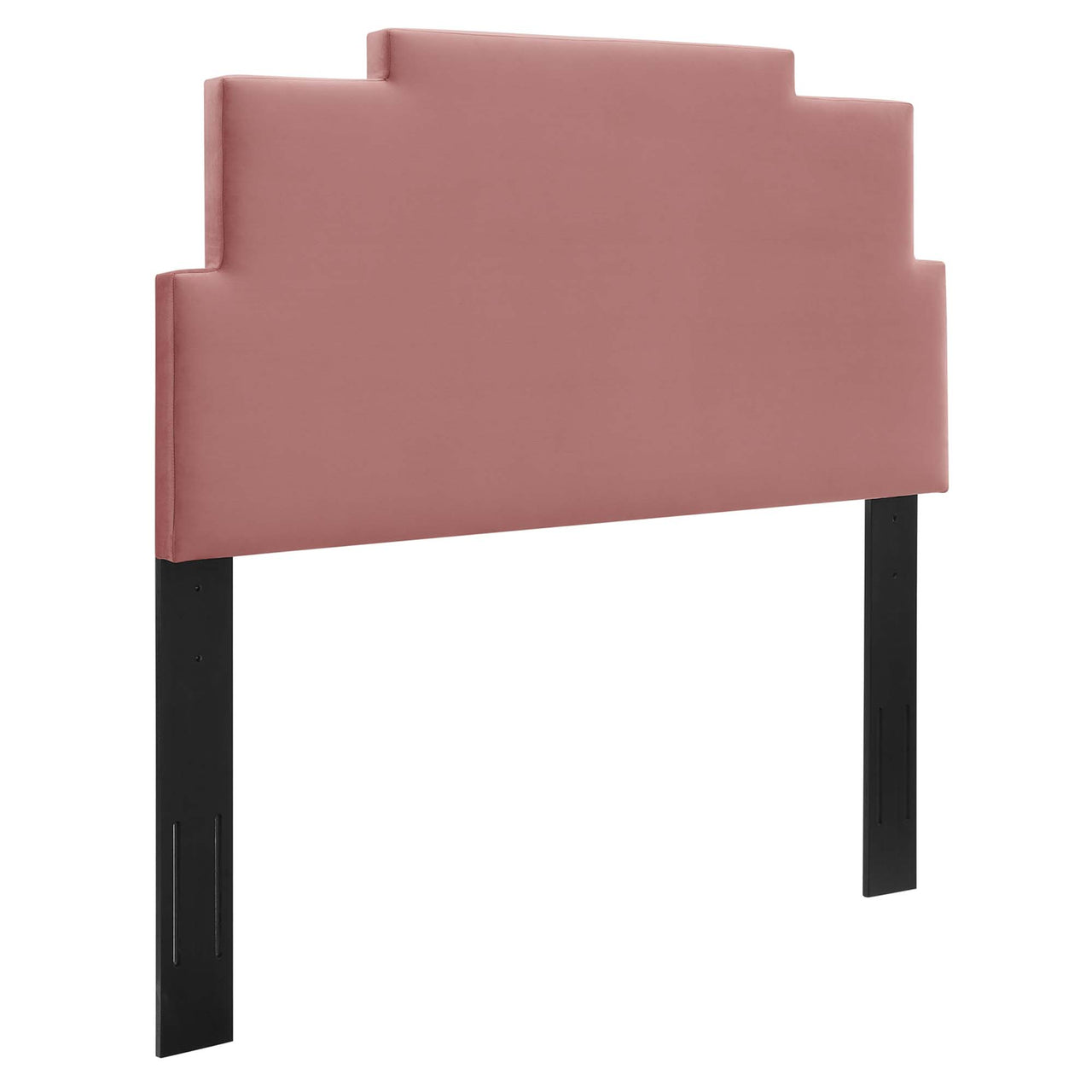 Throne Upholstered Velvet Twin Headboard, Dusty Rose